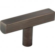 Jeffrey Alexander 845TL-BNBDL - 2-1/4'' Brushed Pewter Dominique Cabinet ''T'' Knob