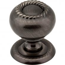 Jeffrey Alexander S6060BNB - 1-1/4'' Diameter Brushed Black Nickel Rope Rhodes Cabinet Knob