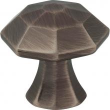 Jeffrey Alexander 678BNBDL - 1-1/4'' Overall Length Brushed Pewter Octagonal Wheeler Cabinet Knob