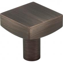 Jeffrey Alexander 845BNBDL - 1-1/8'' Overall Length Brushed Pewter Square Dominique Cabinet Knob