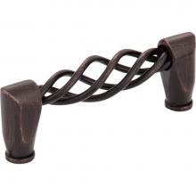 Jeffrey Alexander I300-DBAC - 3'' Center-to-Center Brushed Oil Rubbed Bronze Twisted Zurich Cabinet Pull