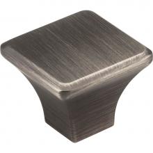 Jeffrey Alexander 972L-BNBDL - 1-1/4'' Overall Length Brushed Pewter Square Marlo Cabinet Knob