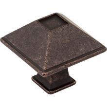 Jeffrey Alexander 602S-DMAC - 1-1/4'' Overall Length Distressed Oil Rubbed Bronze Square Tahoe Cabinet Knob