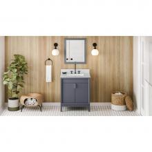 Jeffrey Alexander VN2THE-30-BS-NT - 30'' Blue Steel Theodora Vanity