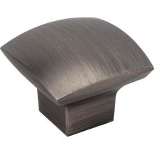 Jeffrey Alexander 431BNBDL - 1-3/16'' Overall Length Brushed Pewter Square Sonoma Cabinet Knob