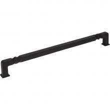 Jeffrey Alexander 602-12BLK - 12'' Center-to-Center Matte Black Rustic Twist Tahoe Appliance Handle