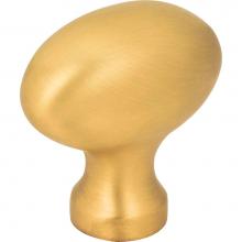 Jeffrey Alexander 3991BG - 1-9/16'' Overall Length Brushed Gold Football Lyon Cabinet Knob