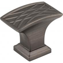 Jeffrey Alexander 535L-BNBDL - 1-1/2'' Overall Length Brushed Pewter Rectangle Geometric Pattern Aberdeen Cabinet Knob