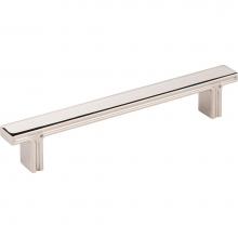 Jeffrey Alexander 867-128NI - 128 mm Center-to-Center Polished Nickel Square Anwick Cabinet Pull