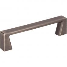 Jeffrey Alexander 177-96BNBDL - 96 mm Center-to-Center Brushed Pewter Square Boswell Cabinet Pull