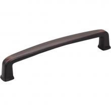 Jeffrey Alexander 1092-128DBAC - 128 mm Center-to-Center Brushed Oil Rubbed Bronze Square Milan 1 Cabinet Pull