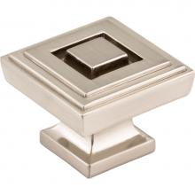 Jeffrey Alexander 585L-SN - 1-1/4'' Overall Length Satin Nickel Square Delmar Cabinet Knob