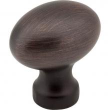 Jeffrey Alexander 3990-DBAC - 1-3/16'' Overall Length Brushed Oil Rubbed Bronze Football Bordeaux Cabinet Knob