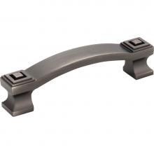 Jeffrey Alexander 585-96BNBDL - 96 mm Center-to-Center Brushed Pewter Square Delmar Cabinet Pull