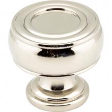 Jeffrey Alexander 127NI - 1-3/16'' Diameter Polished Nickel Barrel Bremen 2 Cabinet Knob