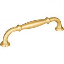 Jeffrey Alexander 658-128BG - 128 mm Center-to-Center Brushed Gold Tiffany Cabinet Pull