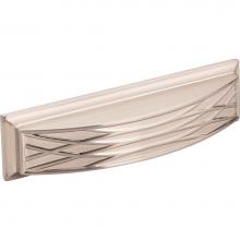 Jeffrey Alexander 536-96SN - 96 mm Center-to-Center Satin Nickel Square Geometric Pattern Aberdeen Cabinet Cup Pull