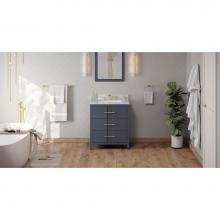 Jeffrey Alexander VN2KAT-30-BS-NT - 30'' Blue Steel Katara Vanity