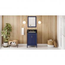 Jeffrey Alexander VKITTHE24BLBGR - 24'' Hale Blue Theodora Vanity, Black Granite Vanity Top, Undermount Rectangle Bowl