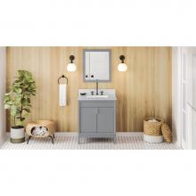 Jeffrey Alexander VN2THE-30-GR-NT - 30'' Grey Theodora Vanity