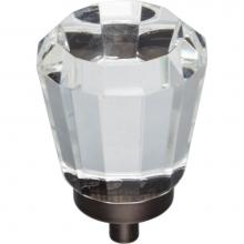 Jeffrey Alexander G150L-DBAC - 1-1/4'' Overall Length Brushed Oil Rubbed Bronze Faceted Glass Harlow Cabinet Knob