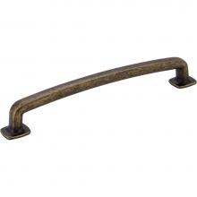 Jeffrey Alexander MO6373-160ABM-D - 160 mm Center-to-Center Distressed Antique Brass Belcastel 1 Cabinet Pull