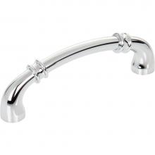 Jeffrey Alexander 445-96PC - 96 mm Center-to-Center Polished Chrome Marie Cabinet Pull