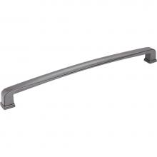 Jeffrey Alexander 1092-12DACM - 12'' Center-to-Center Gun Metal Square Milan 1 Appliance Handle