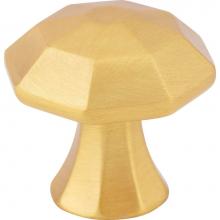 Jeffrey Alexander 678BG - 1-1/4'' Overall Length Brushed Gold Octagonal Wheeler Cabinet Knob