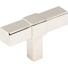 Jeffrey Alexander 293T-NI - 2'' Polished Nickel Zane Cabinet ''T'' Knob