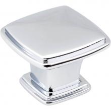 Jeffrey Alexander 1091PC - 1-3/16'' Overall Length Polished Chrome Square Milan 1 Cabinet Knob