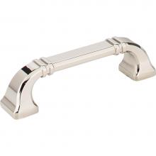 Jeffrey Alexander 165-96NI - 96 mm Center-to-Center Polished Nickel Ella Cabinet Pull