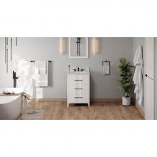 Jeffrey Alexander VN2KAT-24-WH-NT - 24'' White Katara Vanity