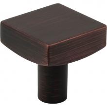 Jeffrey Alexander 845DBAC - 1-1/8'' Overall Length Brushed Oil Rubbed Bronze Square Dominique Cabinet Knob