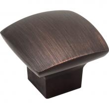 Jeffrey Alexander 431DBAC - 1-3/16'' Overall Length Brushed Oil Rubbed Bronze Square Sonoma Cabinet Knob