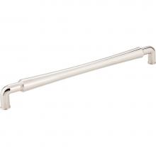 Jeffrey Alexander 537-12NI - 12'' Center-to-Center Polished Nickel Barrel Bremen 2 Appliance Handle