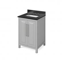 Jeffrey Alexander VKITCAD24GRBGR - 24'' Grey Cade Vanity, Black Granite Vanity Top, undermount rectangle bowl