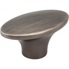 Jeffrey Alexander 650-BNBDL - 1-7/8'' Overall Length Brushed Pewter Oval Hudson Cabinet Knob