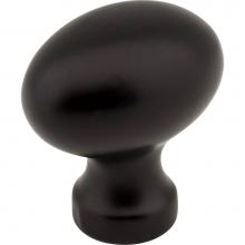 Jeffrey Alexander 3990-BLK - 1-3/16'' Overall Length Matte Black Football Bordeaux Cabinet Knob