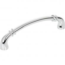 Jeffrey Alexander 445-128PC - 128 mm Center-to-Center Polished Chrome Marie Cabinet Pull