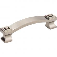 Jeffrey Alexander 585-96SN - 96 mm Center-to-Center Satin Nickel Square Delmar Cabinet Pull