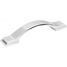 Jeffrey Alexander 80152-96PC - 96 mm Center-to-Center Polished Chrome Strap Mirada Cabinet Pull