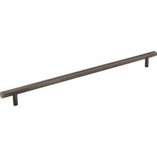 Jeffrey Alexander 845-305BNBDL - 305 mm Center-to-Center Brushed Pewter Square Dominique Cabinet Bar Pull