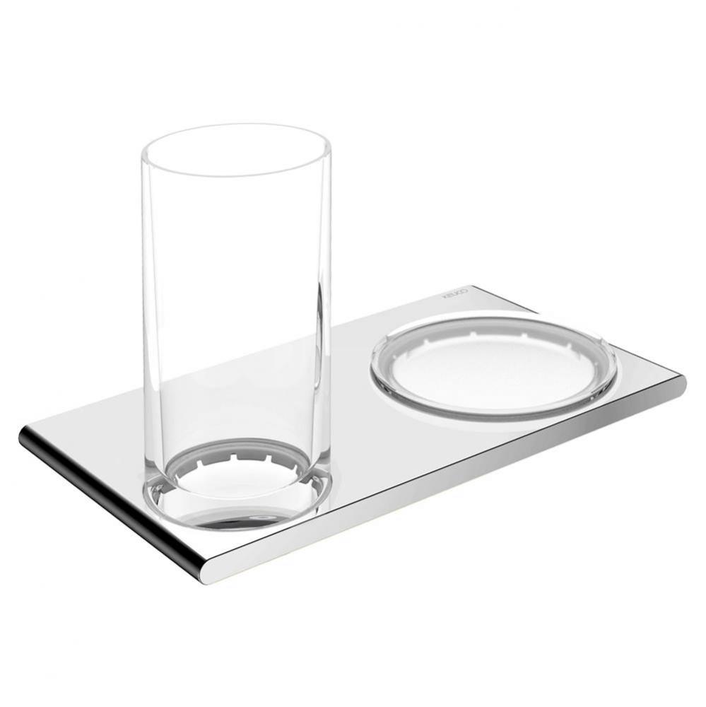 Double holder glass/soap