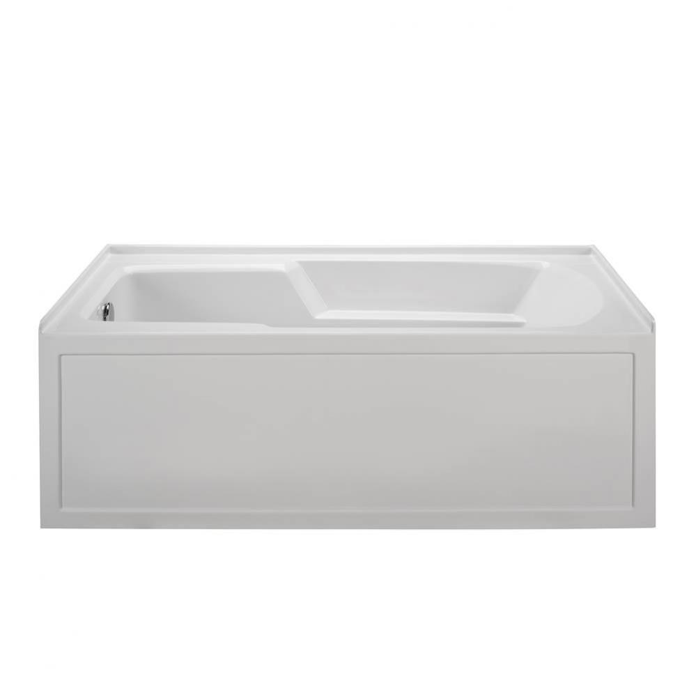 60X30 White Left Hand Drain Integral Skirted Air Bath W/ Integral Tile Flange-Basics