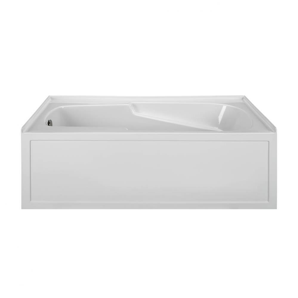 60X42 White Left Hand Drain Integral Skirted Air Bath W/ Integral Tile Flange-Basics