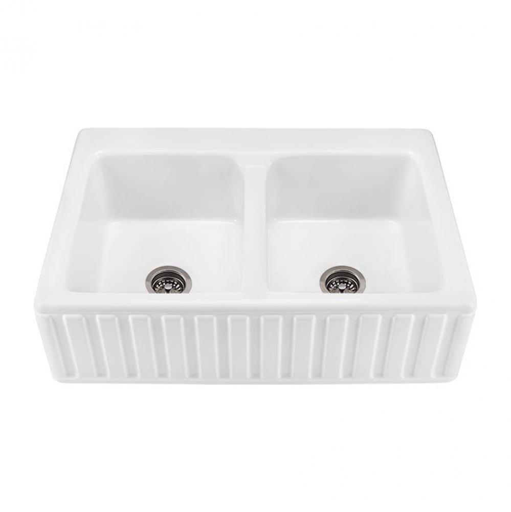 33X22 Other Colors Vertical Front Double Bowl Basics Farmhouse Sink-Appalachian