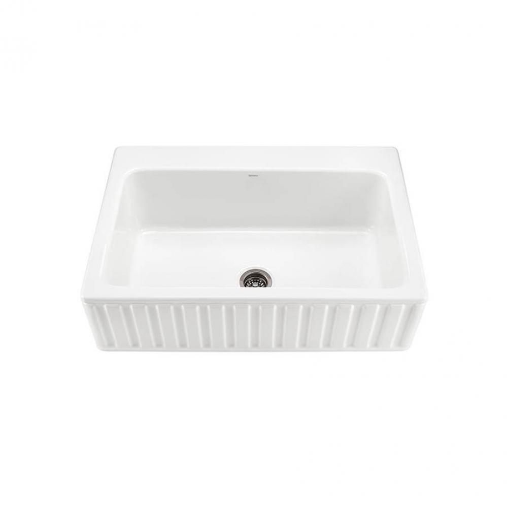 BASICS VERTICAL FRONT SINGLE BOWL 33X22 BLACK