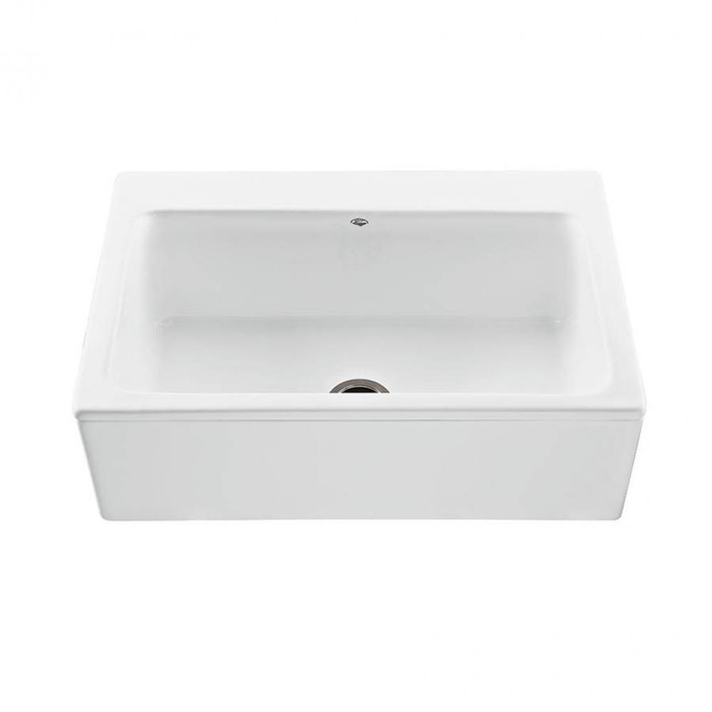 BASICS PLAIN FRONT SINGLE BOWL33X22 WHITE