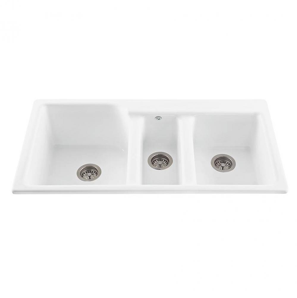 42X22 Other Colors Triple Bowl Basics Sink-Triumph